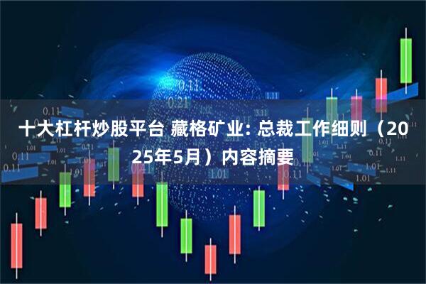 十大杠杆炒股平台 藏格矿业: 总裁工作细则（2025年5月）内容摘要